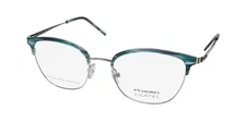NEW MOREL LIGHTEC 30284L EYEGLASSES METAL & PLASTIC GREEN MENS FRANCE 52-19-145