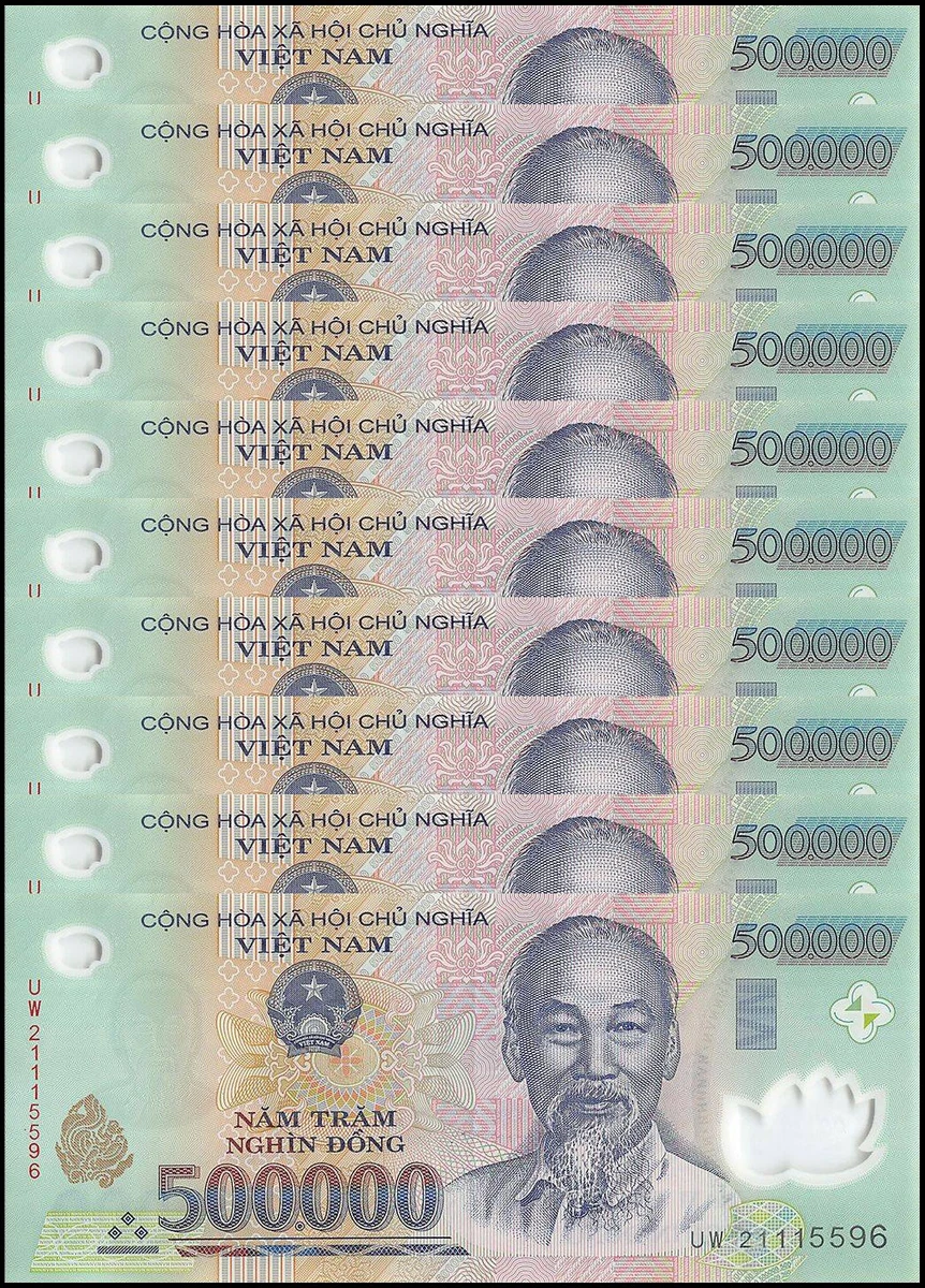 Vietnamese Paper Money 500,000 ₫ Denomination Banknotes for sale