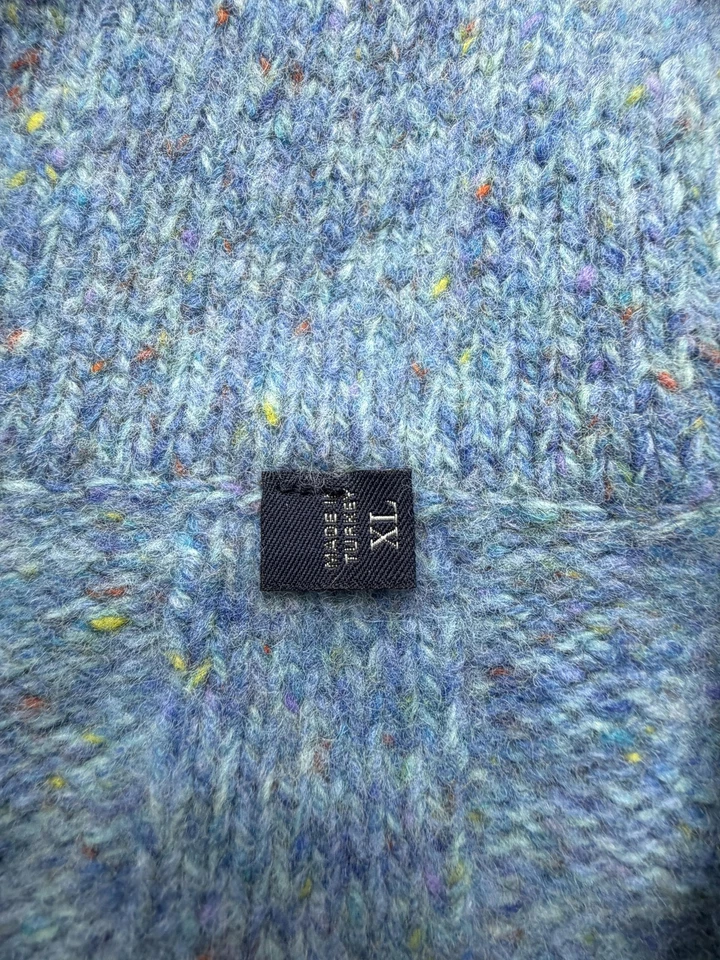 Suéter Ermenegildo Zegna Para Hombres XL Azul Media Cremallera Cuello Simulado Lana Cachemira Acanalado Foto 4 de 4