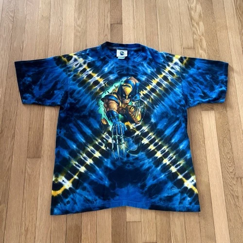 Vintage Universal Wolverine Shirt 99 All Over Print L USA Single Stitch Tie Dye