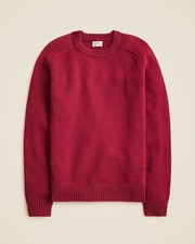 J Crew Heritage Cotton Crewneck Sweater Red Ochre Men's M Medium