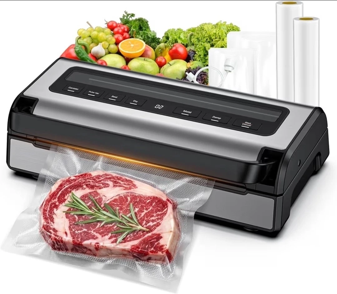Automatic Food Vacuum Sealer Machine, 180W for Dry, Moist & Canister Sealing,...
