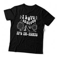 Love Camping It's In-Tents T-Shirt, Tent Camping Pine Trees Outdoor Adventure