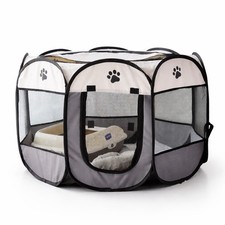 Dog Cat Playpen Pet Exercise Pen Indoor Outdoor Portable Foldable
