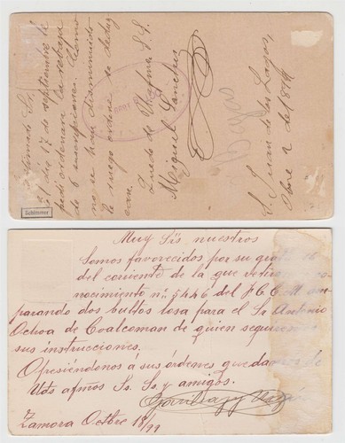MEXICO 1899 PS MEPSI PC97, PC102 & PC103 FIVE CARDS TAMPICO SYMON E. DE DURANGO+ - Picture 4 of 4