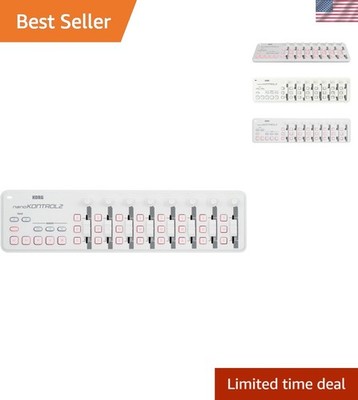 Versatile 1-Key USB Midi Controller in White - Low-Profile Design for DAW Users