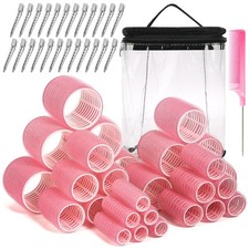 56 Pcs Hair Rollers Set for Blowout Look Long Hair, 30Pcs Rollers Curlers in ...