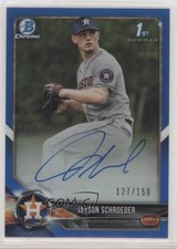 2018 Bowman Draft Chrome Pick Blue Refractor 127/150 Jayson Schroeder Auto 1q7