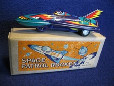 Vintage Sanko Seisakujo Japan Space Patrol Friction Rocket w/Original Box NOS
