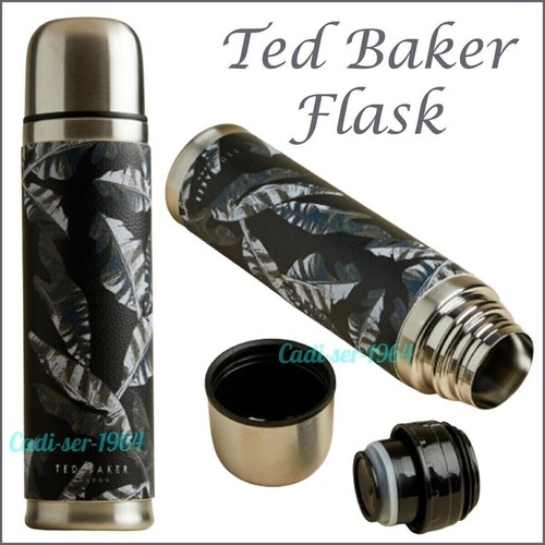 Ted Baker Leaf Stainless Steel Flask Double Wall Insulated Thermos Flask NEW - Picture 4 of 24