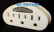 Electric Outlet 3-Way Sensor LED Power Splitter AC Wall Plug Electrical Adapter