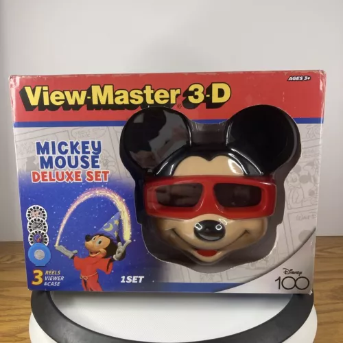 View Master 3-D Micky Mouse Deluxe Set 2023 Basic Fun 3 Reels/Viewer/Case