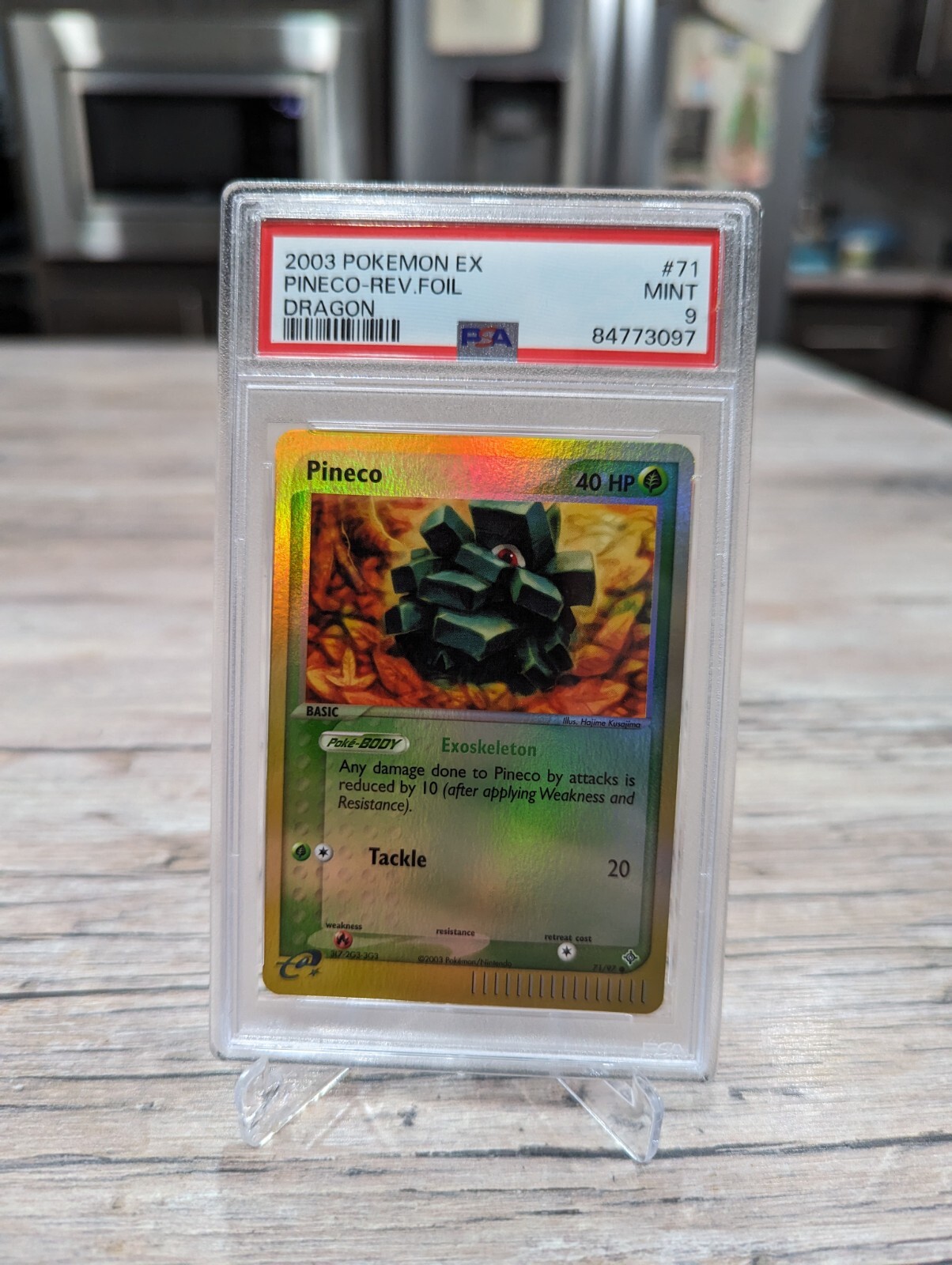 PSA 9 MINT Pineco 71/97 REVERSE HOLO Ex Dragon Pokemon Card 000