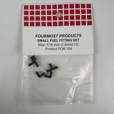 Fourmost FOR104 Small Fuel Fitting Set (1/16''/1.6mm I.D.) NEW