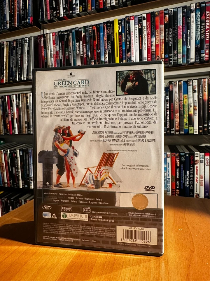 Green Card - Matrimonio di convenienza (1990) ED. Touchstone DVD COME NUOVO - Immagine 2 di 3