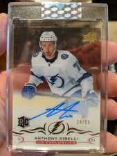 2018-19 Upper Deck Rookie Clear Cut Exclusives #CCRAC Anthony Cirelli AUTO 24/65