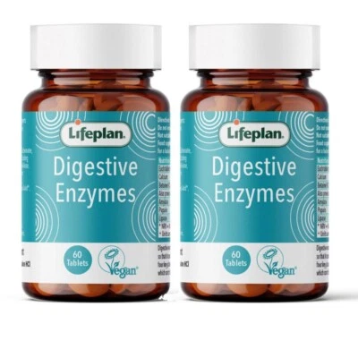 Lifeplan Digestive Enzymes 2 x 60 Tablets - Aid to Healthy Digestion