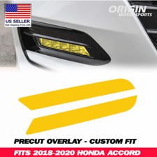Yellow Fog Lights Jdm Front Overlays Vinyl Tint Precut 4dr For 2018-2020 Accord Yellow Fog Lights Jdm Front Overlays Vinyl Tint Precut 4dr For 2018-2020 Accord