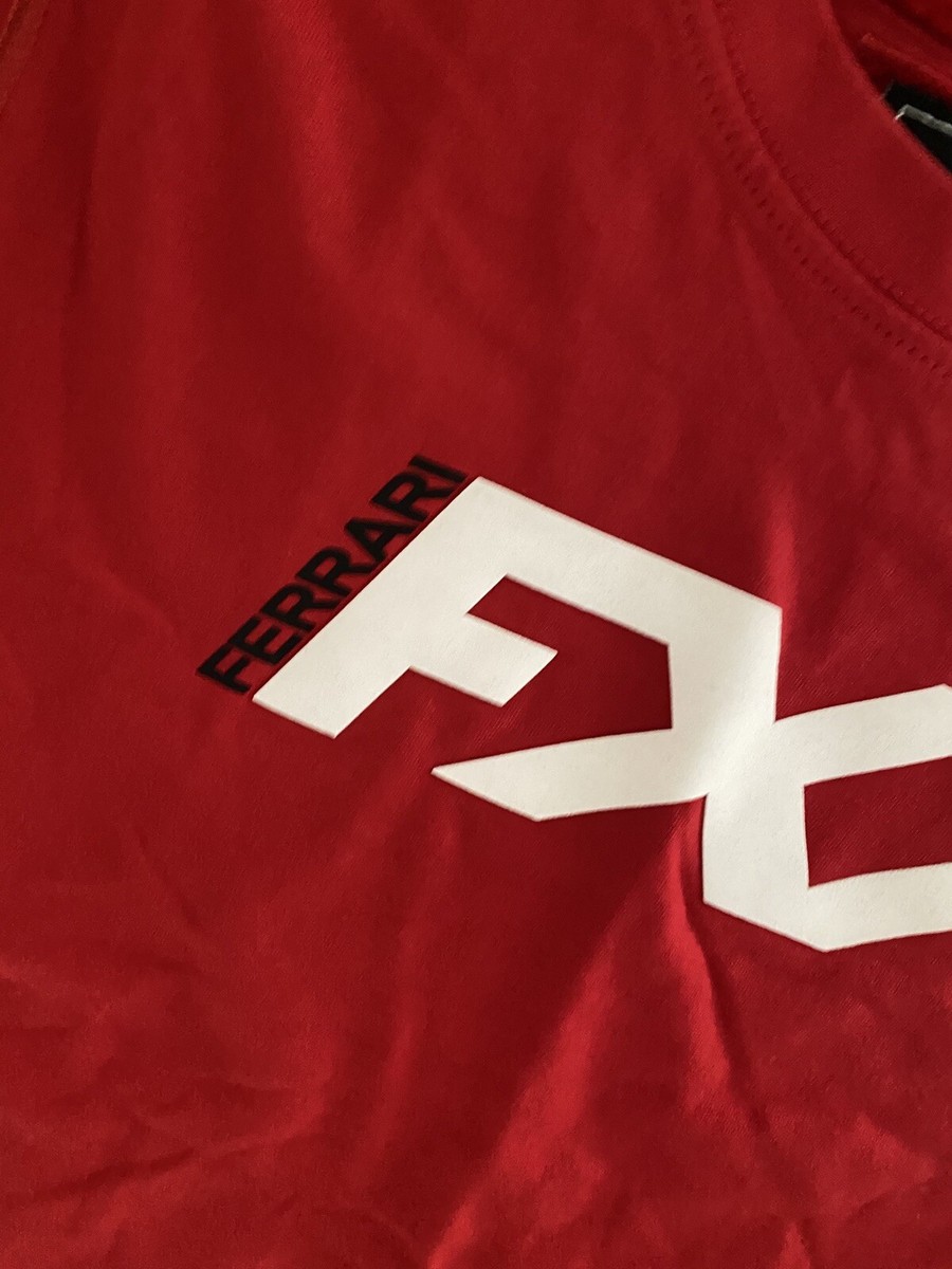 【関税 送料無料】FERRARI ロゴＴシャツ NWOT Ferrari Red FXX race car shirt size 9-10 | eBay