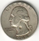 USA - 1948P - Washington ¼ $ - Silver Eagle - no mint mark - #15844RG