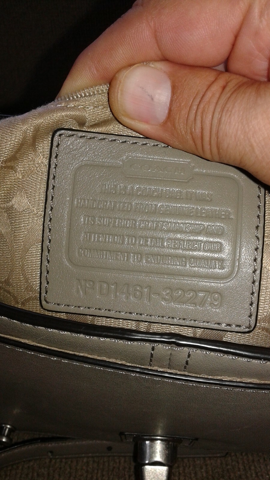 COACH WOMEN CROSSBODY BAG GREY COLOR LEATHER Gem