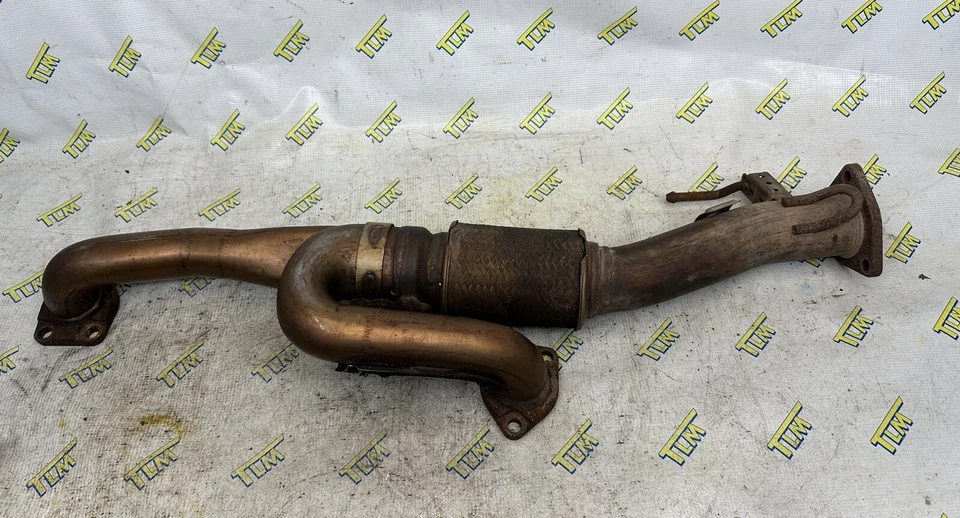 04-08 Acura TL Exhaust Down J Pipe Y Flex Pipe 3.2 base 3.5 TYPE S 05 06 07 OEM - Image 3 of 4