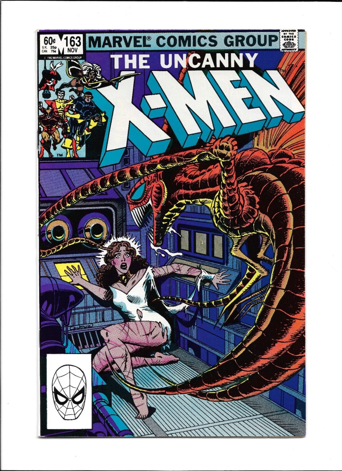 Uncanny X-Men #163 Direct Marvel 1982 Origin of Binary: Carol Danvers VF/NM