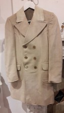 Cappotto donna vintage originale anni '60 vellutino a coste doppiopetto 