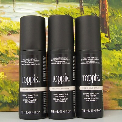 -3-Toppik Fiberhold Hair Spray 4 oz/ 118ml NEW ! FRESH, 100% AUTHENTIC