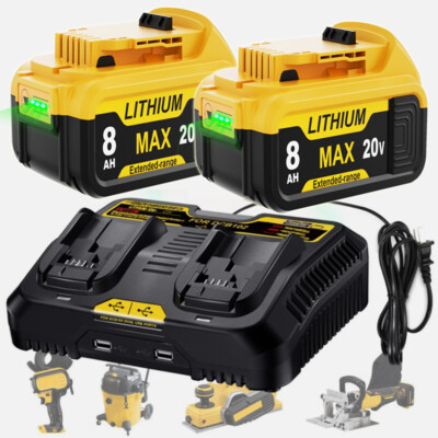 #ad #ad 20 Volt for DeWalt 20V Max 6.0AH 8.0AH Lithium Battery Charger DCB206 DCB205 2 $68.99