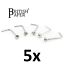 thumbnail 31 - UK SILVER NOSE STUD STRAIGHT I L SCREW SHAPE SURGICAL STEEL PIN SET BAR PIERCING