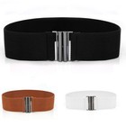 3Colours Waist Belt Elastic Waistband Stretch Women Dress metal Buckle Cinch AU