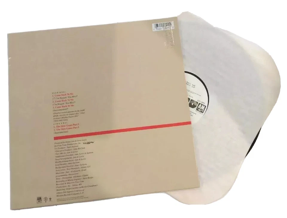JANET JACKSON Come Back To Me1989 Promo LP 12" Vinyl Collectable A&M Records - Image 4 of 4