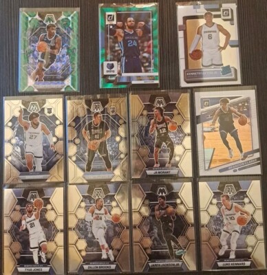 11xCards Memphis Grizzlies Lot U.a Ja Morant, Dillon Brooks Green Laser & Vince
