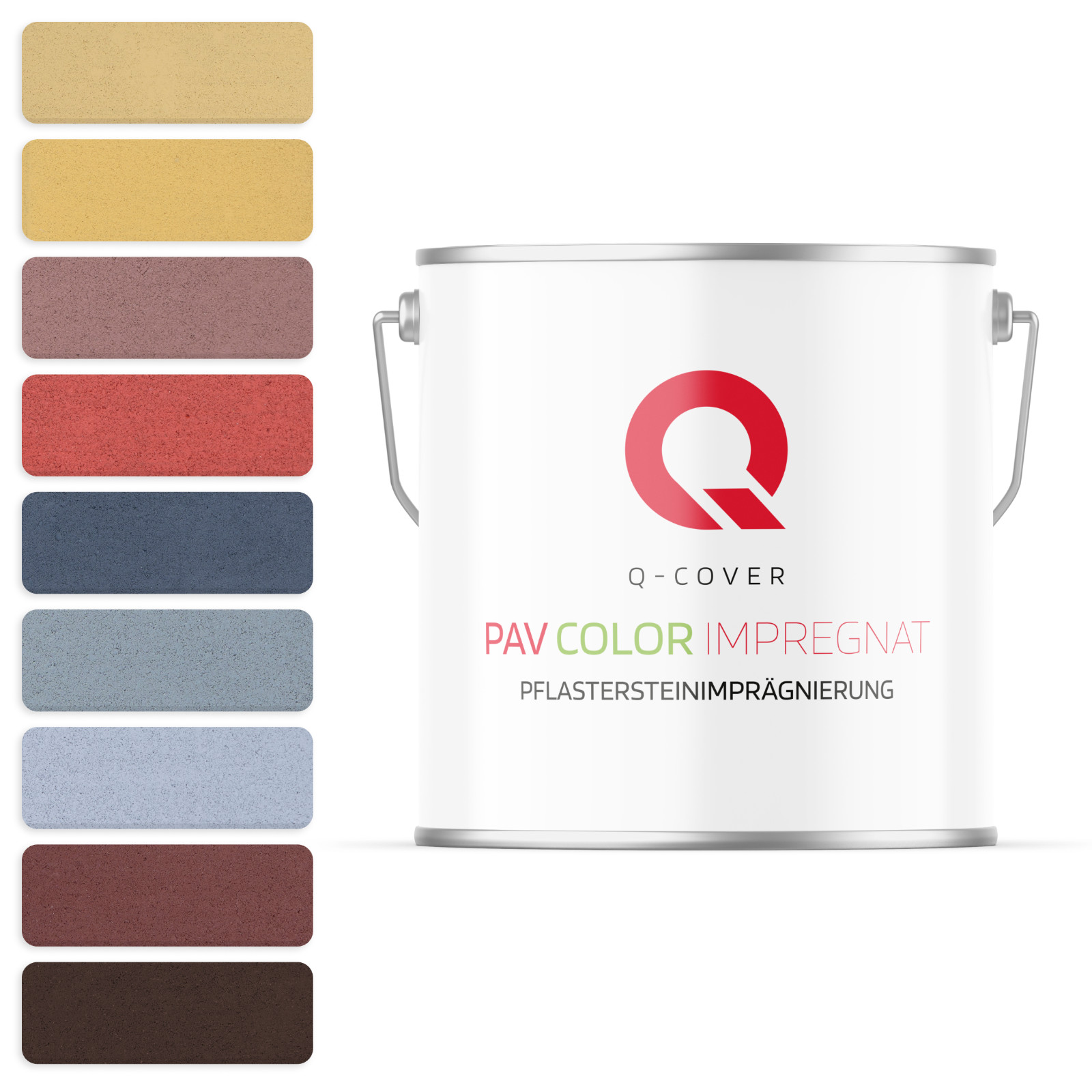 Färbende Pflastersteine Betonimprägnierung Steinversiegelung 5-10L Q-COVER