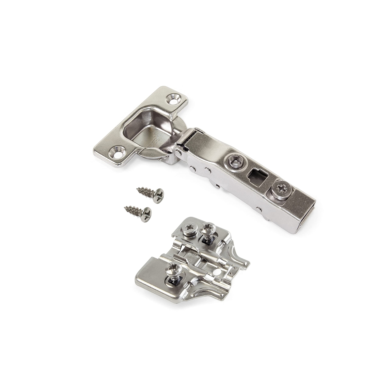 Kit 20 Cerniere Emuca X91N Collo Dritto con Basette a Clip e Viti