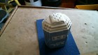 1940s Harker Pottery Art Deco Blue CAMEOWARE SKYSCRAPER Salt Shaker antique old — photo 2