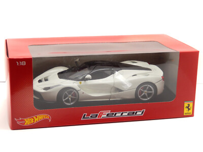 1/18 LaFerrari Ferrari White 2013 Mattel Hot Wheels Diecast Scale