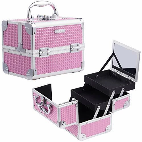 Estuche De Tren Professional Para Maquillaje Brochas Organizador Caja Con  Espejo