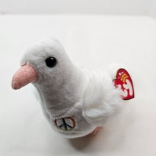 Ty Beanie Babies Serenity White Peace Dove Plush 2002 Bird Stuffed Animal Toy