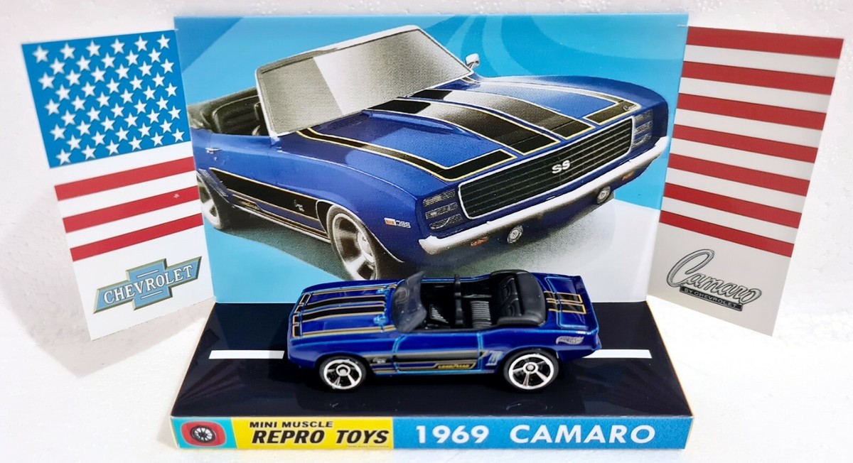 HOT WHEELS 1969 Chevrolet CAMARO SS 🚗 Blue Diecast Model