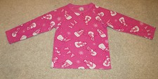 Children's Place Fleece Sweatshirt/Sweater--Pink/White Snowman Print--Small 5/6