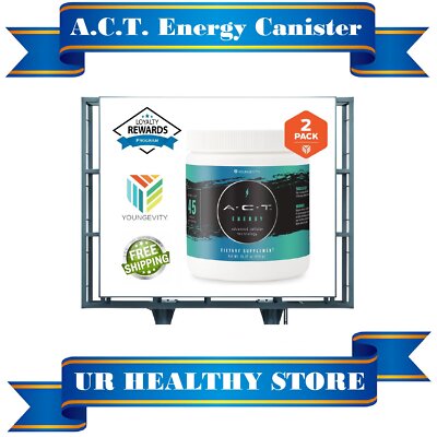 Youngevity A.C.T. Energy Canisters (2 Pack) - Fast Pre-Workout & Boost - ACT