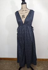 J CREW Women's Blue Side-tie Beach Dress in Dot Blue White XXS BH545