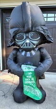 Gemmy Airblown Inflatable Star Wars Christmas Darth Vader 5' Tall Pre-Owned 