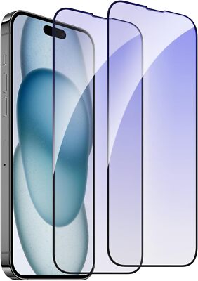 For Apple iPhone 16【Anti Blue Light】Tempered Glass Screen Protector Cover LOT