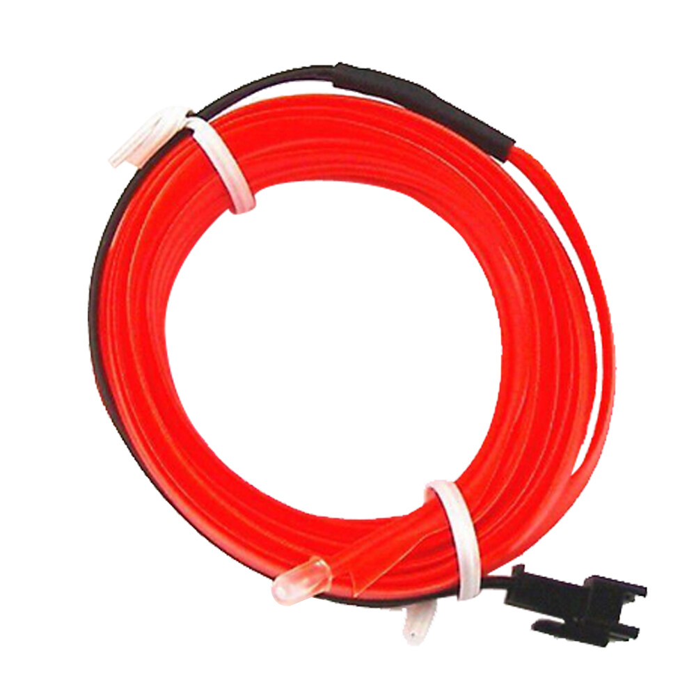 2M Red LED Car Interior Decor Atmosphere Wire Strip Light Lamp Car
