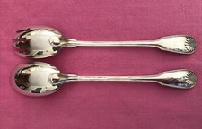 Boulanger Coquille -Cuillère + Fourchette a Salade -service - Métal argenté -New