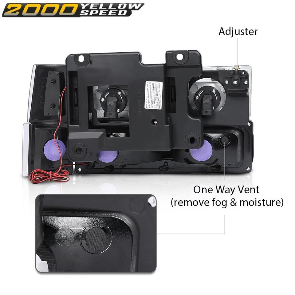 Fit For 94-98 C10 C/K Silverado LED DRL Headlight Bumper Corner Lamp Black – Praia Esportes E Eventos - Foto 9