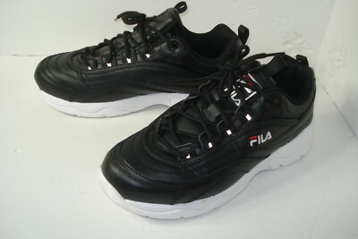 Fila Womens Disarray Sneakers Black size 8.5 5CM00783-014 White SOLE